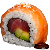 Каліфорнія з Тунцем у Лососі заказать суши min Budusushi Каліфорнія з Тунцем у Лососі заказать суши min