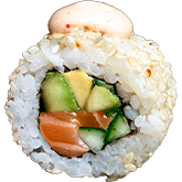 Каліфорнія з лососем у кунжуті заказать суши min Budusushi Каліфорнія з лососем у кунжуті заказать суши min